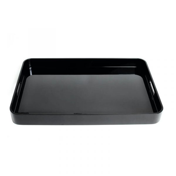 Lacquer Tray Black Von Gern Home