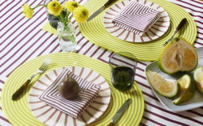 Four Swanky Spring Place Settings