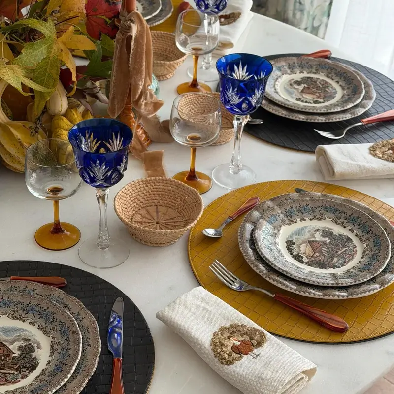 Croco Reversible Placemats, Set of 4 | Von Gern Home